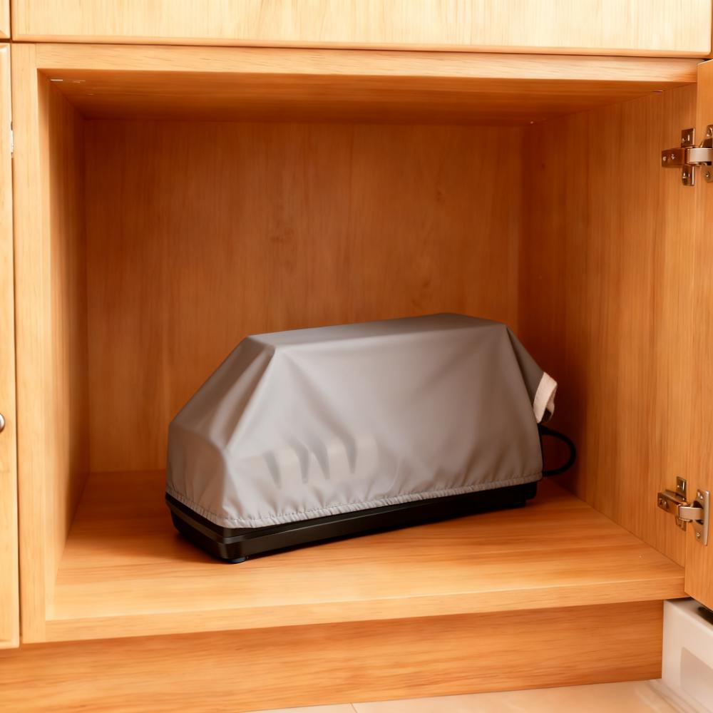 storage electric knife sharpener with a piece of fabric