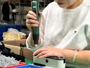 work on the production line