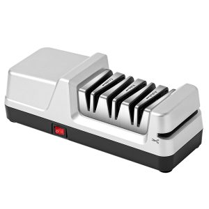 3 stage eletric knfe sharpener with slivery color
