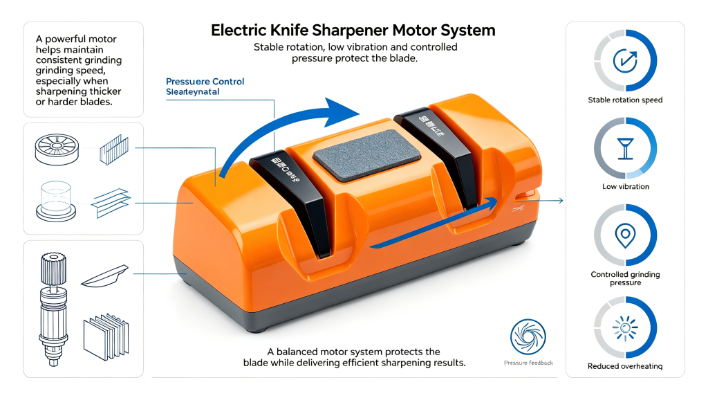 A well-designed electric knife sharpener